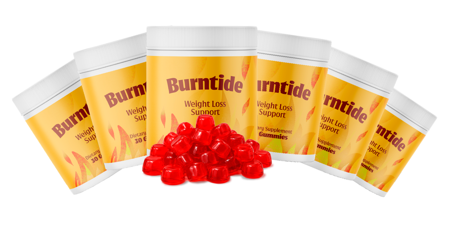 BurnTide 6-bottle pack with gummies